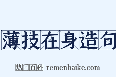 薄技在身造句是什么意思的图片